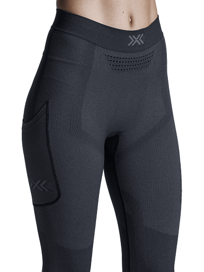 Тайтсы женские X-Bionic Xceed Run Long X Black/Rhino Grey - Фото 4 большая