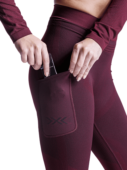 Тайтсы женские X-Bionic Xceed Run Long Oxide Red/X Black - Фото 6 большая
