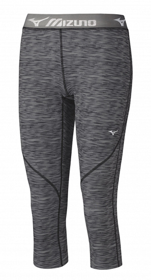 Тайтсы женские Mizuno Impulse 3/4 Printed Чер/Чер - Фото 1 большая