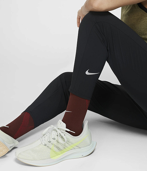 Брюки женские Nike Essential 7/8 Black/Black/Reflective Silv - Фото 9 большая