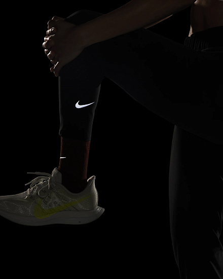 Брюки женские Nike Essential 7/8 Black/Black/Reflective Silv - Фото 11 большая