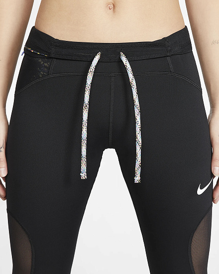Тайтсы женские Nike Icon Clash Speed 7/8 Black/Sapphire/Fire Pink/White - Фото 10 большая