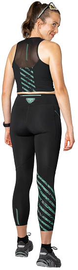 Тайтсы женские Dynafit Trail 7/8 Black Out - Фото 3 большая