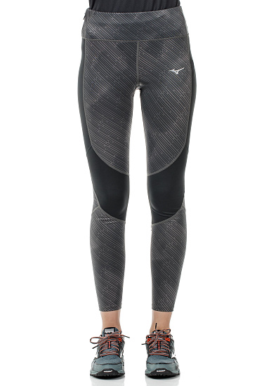Тайтсы женские Mizuno Impulse Printed Long Т.Сер - Фото 3 большая