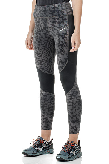 Тайтсы женские Mizuno Impulse Printed Long Т.Сер - Фото 4 большая