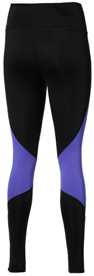Тайтсы женские Mizuno Waramlite черный/пурпурный  - Фото 2 большая