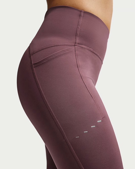 Тайтсы женские Nike Dri-FIT Swift Hr 7/8 Tattoo/Reflective Silver - Фото 3 большая