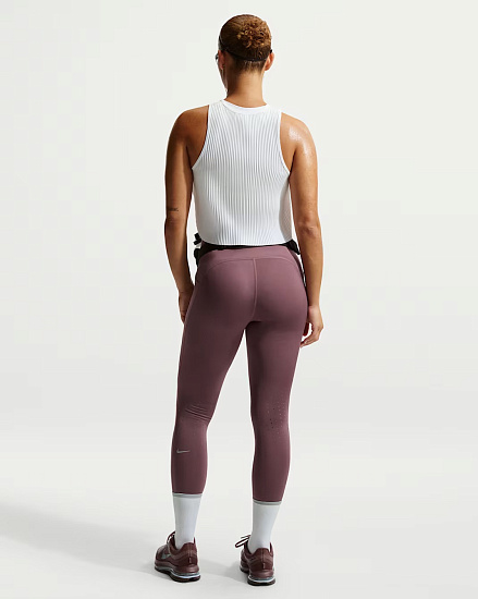 Тайтсы женские Nike Dri-FIT Swift Hr 7/8 Tattoo/Reflective Silver - Фото 6 большая