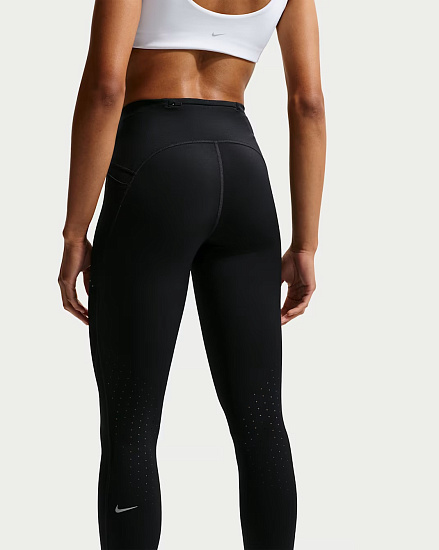Тайтсы женские Nike Dri-FIT Swift Hr 7/8 Black/Reflective Silver - Фото 5 большая