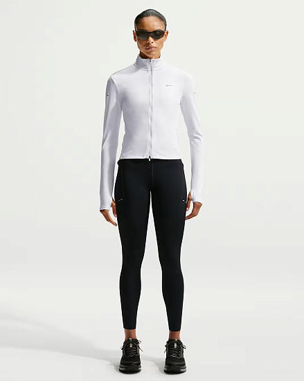 Тайтсы женские Nike Dri-FIT Swift Hr 7/8 Black/Reflective Silver - Фото 8 большая