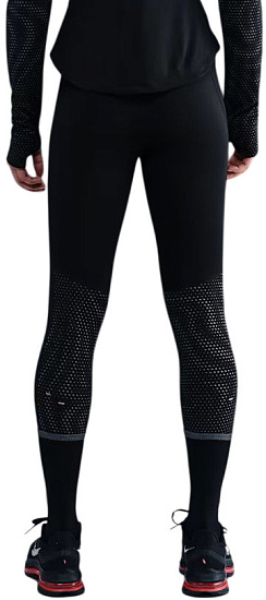 Тайтсы женские Nike Dri-FIT Tempo Hr 7/8 Flsh Black/Summit White - Фото 4 большая