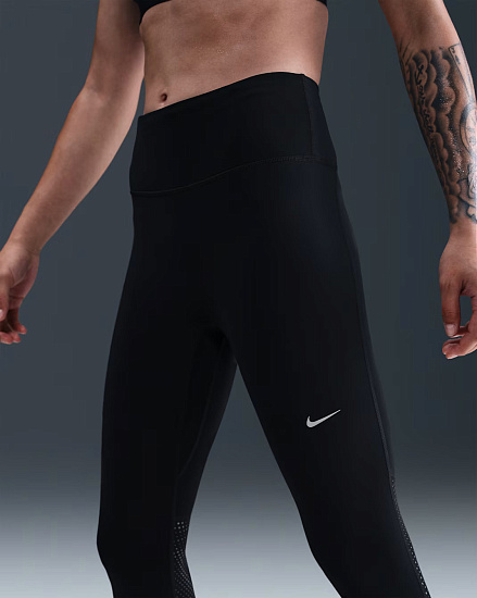 Тайтсы женские Nike Dri-FIT Tempo Hr 7/8 Flsh Black/Summit White - Фото 5 большая