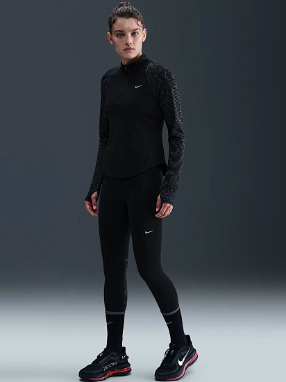 Тайтсы женские Nike Dri-FIT Tempo Hr 7/8 Flsh Black/Summit White - Фото 5 большая