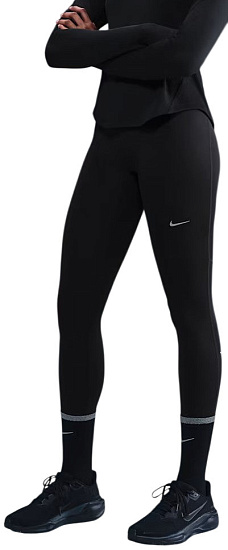 Тайтсы женские Nike Dri-FIT Tempo Hr 7/8 Black/Reflective Silver - Фото 3 большая