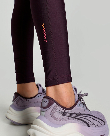 Тайтсы женские Puma Run Ultraform Hw Fl Midnight Plum - Фото 2 большая