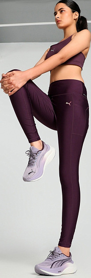 Тайтсы женские Puma Run Ultraform Hw Fl Midnight Plum - Фото 5 большая