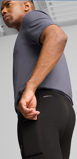 Тайтсы мужские Puma Run Black - Фото 6 большая