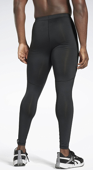 Тайтсы мужские Reebok Running Speedwick Tight Черный - Фото 3 большая