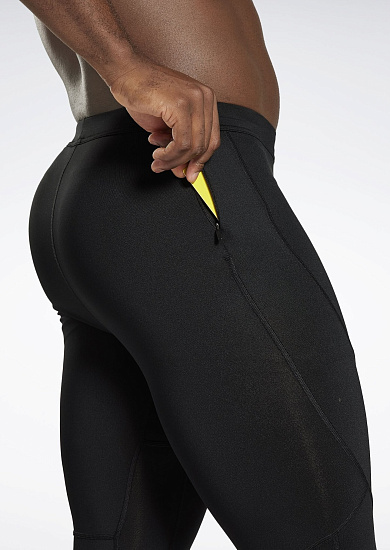 Тайтсы мужские Reebok Running Speedwick Tight Черный - Фото 5 большая