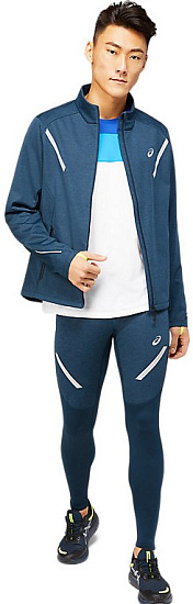 Тайтсы мужские ASICS Lite-Show Winter French Blue - Фото 2 большая