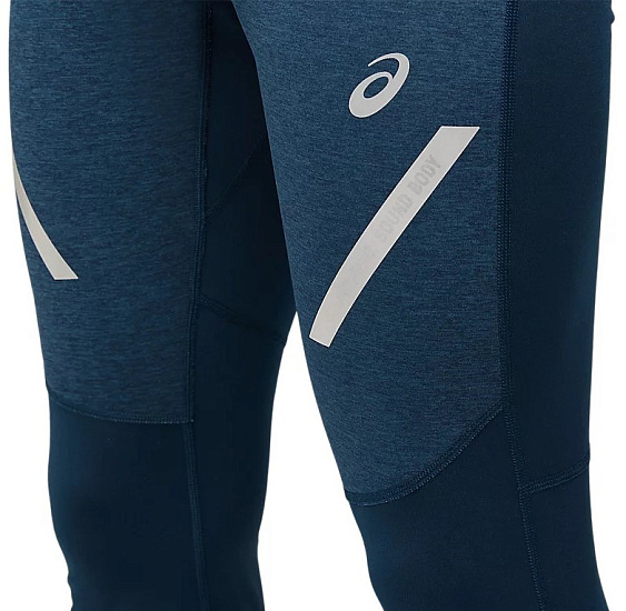 Тайтсы мужские ASICS Lite-Show Winter French Blue - Фото 6 большая