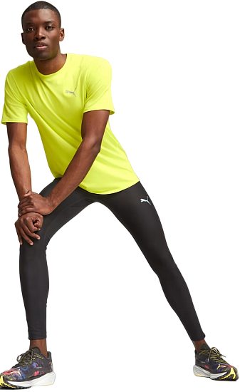Тайтсы мужские Puma Run Brushed Puma Black - Фото 2 большая