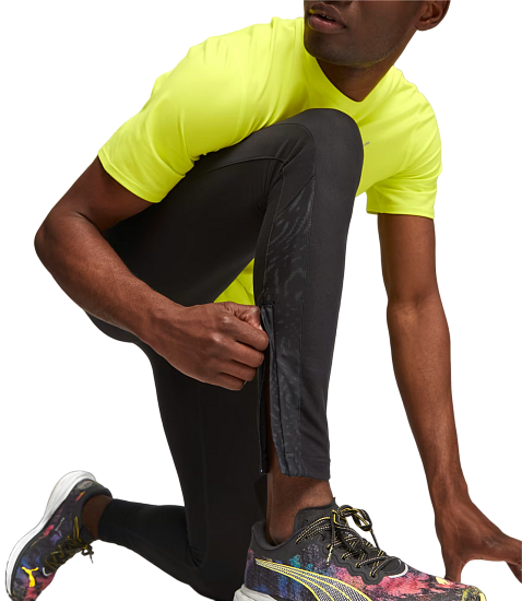 Тайтсы мужские Puma Run Brushed Puma Black - Фото 3 большая