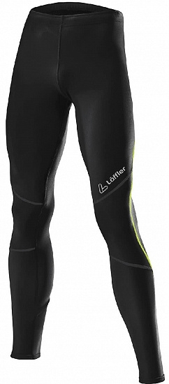 Тайтсы мужские Loffler Thermo Black/Light Green - Фото 1 большая