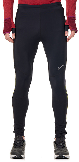Тайтсы мужские Loffler Thermo Black/Light Green - Фото 2 большая