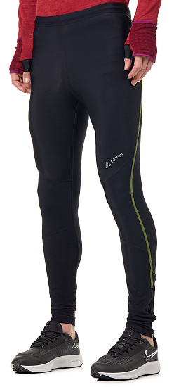 Тайтсы мужские Loffler Thermo Black/Light Green - Фото 3 большая
