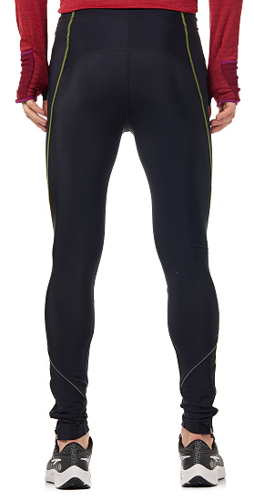 Тайтсы мужские Loffler Thermo Black/Light Green - Фото 4 большая