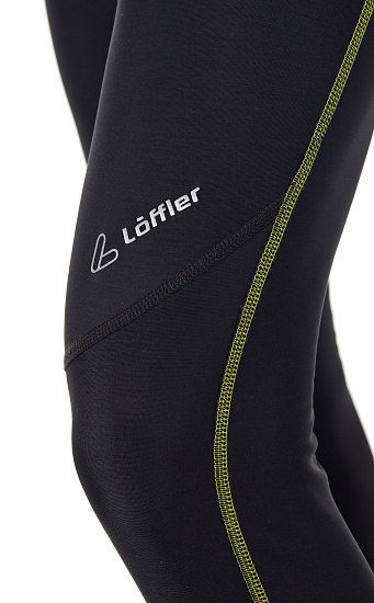 Тайтсы мужские Loffler Thermo Black/Light Green - Фото 5 большая