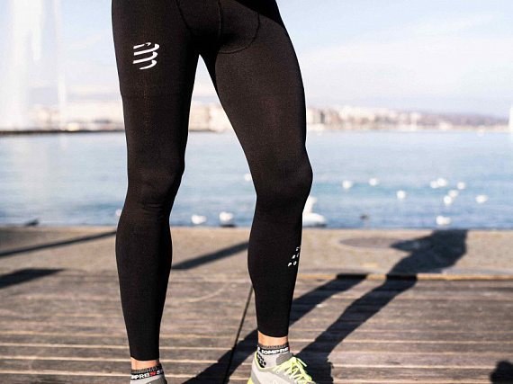 Тайтсы мужские Compressport Run Under Control Черный - Фото 4 большая