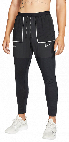Брюки мужские Nike Phenom Track FF Black/Reflective Silv - Фото 1 большая