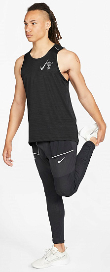 Брюки мужские Nike Phenom Track FF Black/Reflective Silv - Фото 2 большая