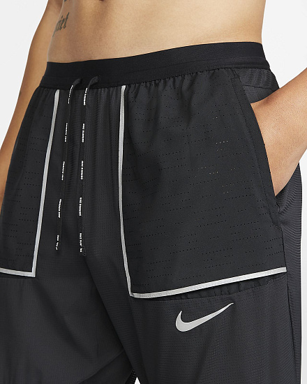Брюки мужские Nike Phenom Track FF Black/Reflective Silv - Фото 8 большая
