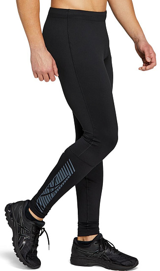 Тайтсы мужские ASICS Icon Performance Black/Carrier Grey - Фото 3 большая