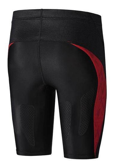 Тайтсы мужские Mizuno BG8000-2 Mid Tight Чер/Крас - Фото 2 большая