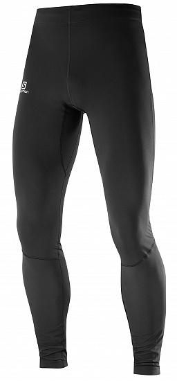 Тайтсы мужские Salomon Agile Warm Black - Фото 1 большая