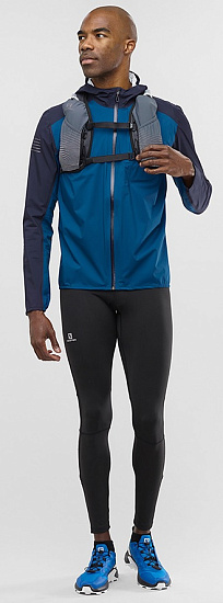Тайтсы мужские Salomon Agile Warm Black - Фото 7 большая