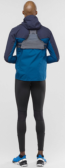 Тайтсы мужские Salomon Agile Warm Black - Фото 8 большая