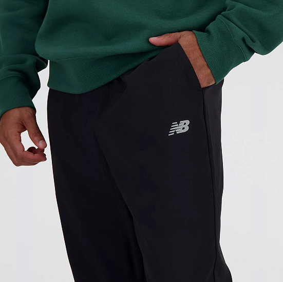 Брюки мужские New Balance AC Stretch Woven Black - Фото 7 большая