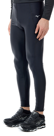 Тайтсы мужские Mizuno Impulse Core Long Черный - Фото 5 большая