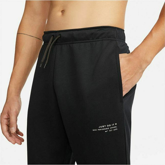 Брюки мужские Nike Q5 Flc Taper Black/Black/Light Bone - Фото 3 большая