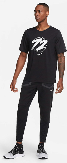 Брюки мужские Nike Phenom Elite Wild Run Black/Dark Smoke Grey - Фото 7 большая
