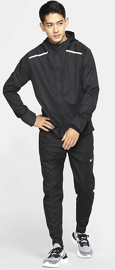 Брюки мужские Nike Shield Phenom Elite Black/Reflective Silv - Фото 12 большая