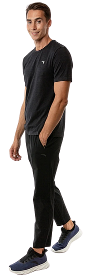 Брюки мужские Anta Running Knit Ankle Basic Black - Фото 4 большая