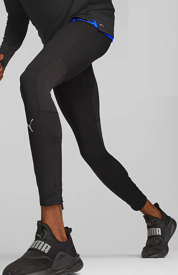 Тайтсы мужские Puma Run Favorite Black - Фото 3 большая