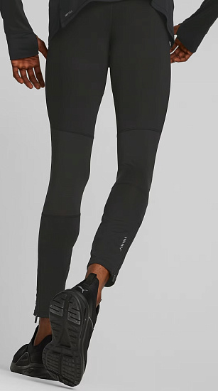 Тайтсы мужские Puma Run Favorite Black - Фото 4 большая