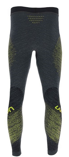 Тайтсы мужские UYN Running Exceleration Black/Yellow Fluo - Фото 2 большая